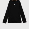 adidas Performance longsleeve copii culoarea negru