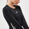 adidas Performance mânecă lungă de antrenament Hyperglam culoarea negru