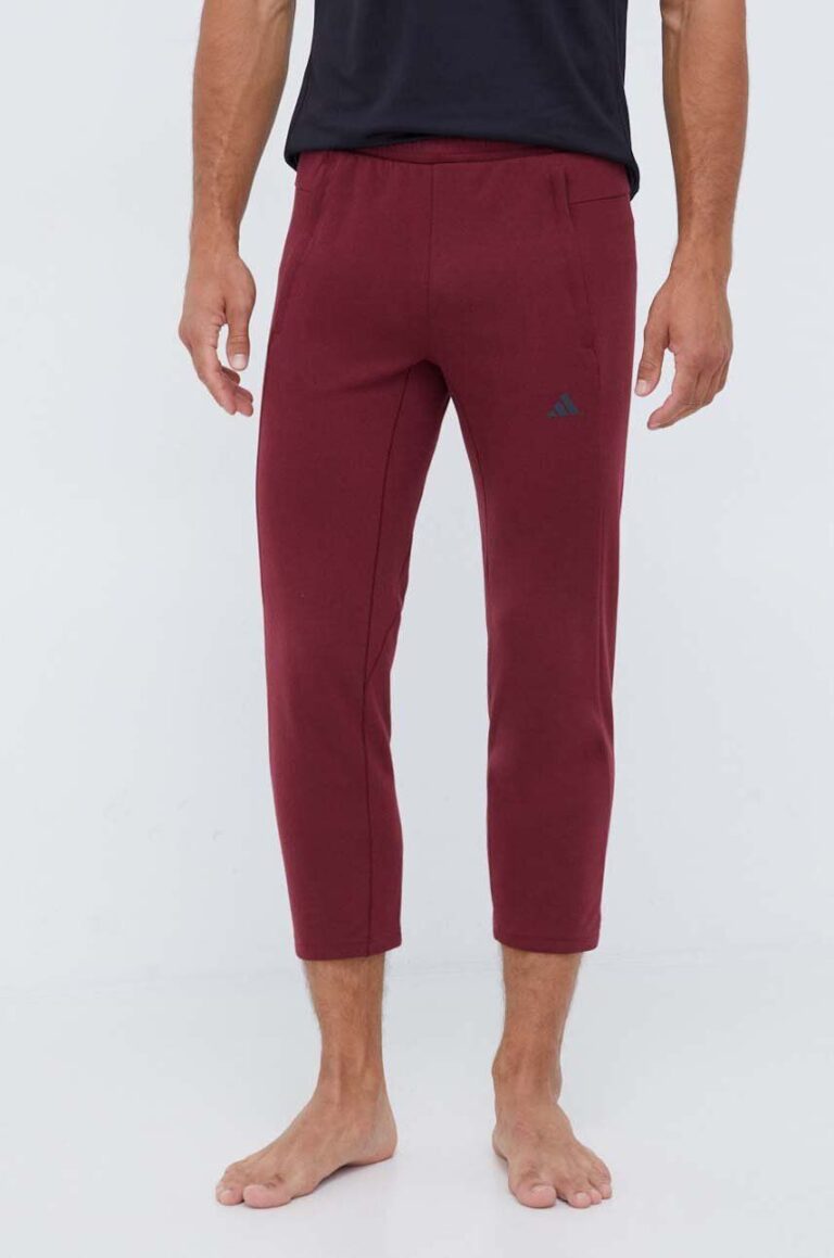 adidas Performance pantaloni de antrenament Base culoarea bordo