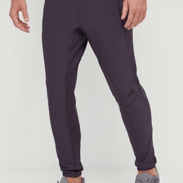 adidas Performance pantaloni de antrenament D4T culoarea violet