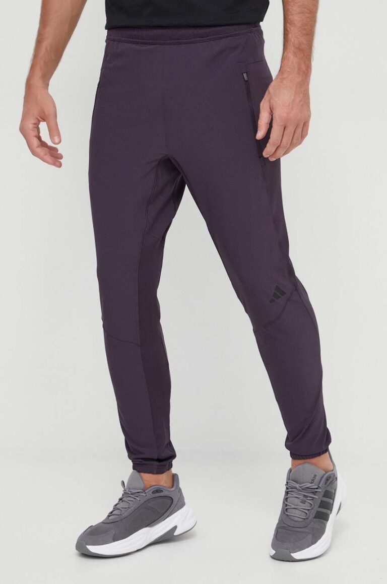 adidas Performance pantaloni de antrenament D4T culoarea violet