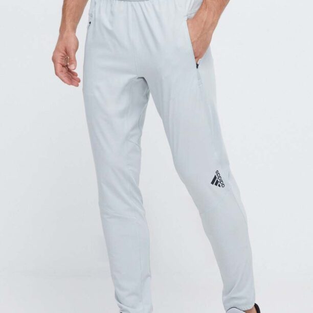 adidas Performance pantaloni de antrenament Designed for Training culoarea gri