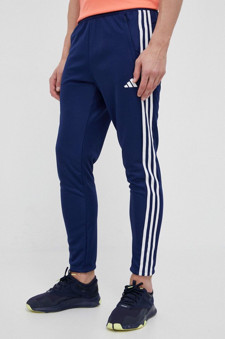 adidas Performance pantaloni de antrenament Train Essentials 3-Stripes culoarea bleumarin