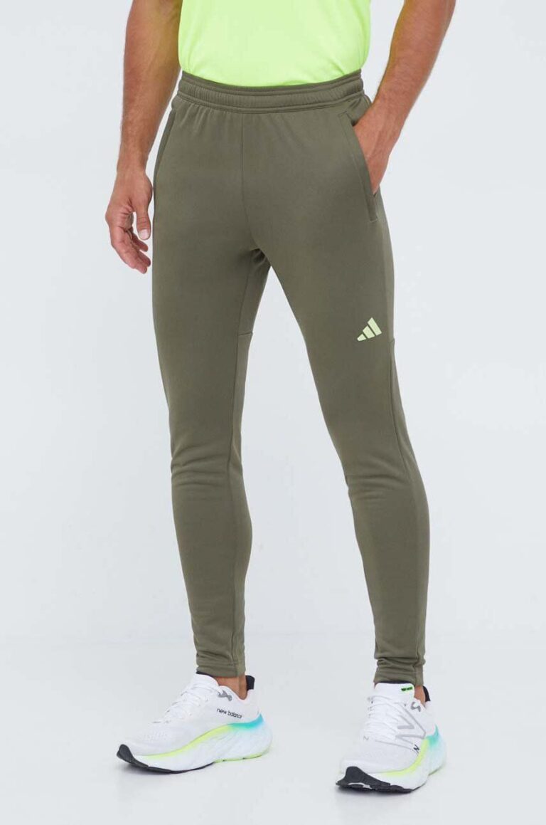 adidas Performance pantaloni de antrenament Train Essentials Seasonal culoarea verde