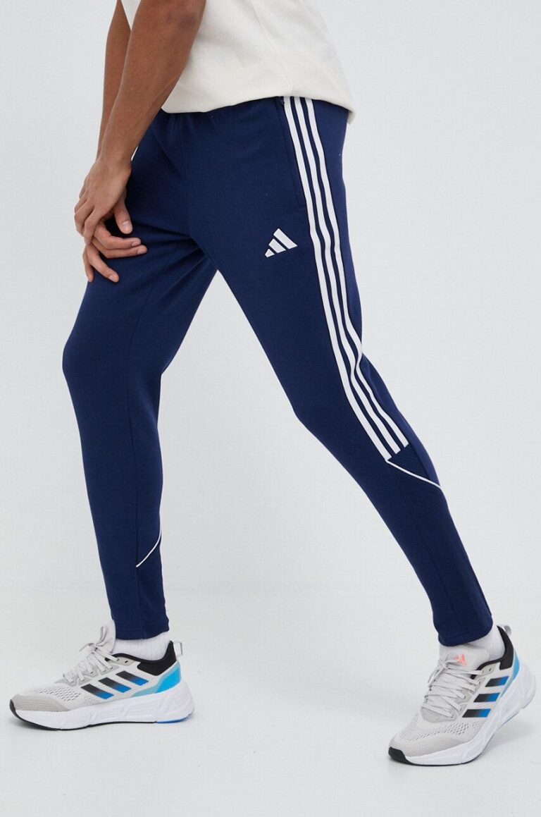 adidas Performance pantaloni de trening culoarea albastru marin