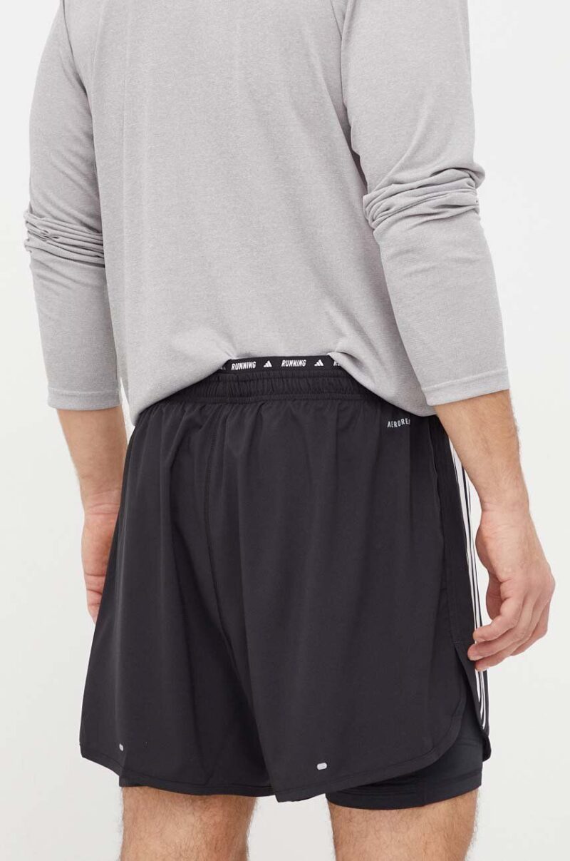 adidas Performance pantaloni scurți de alergare Own The Run culoarea negru IQ3808 preţ