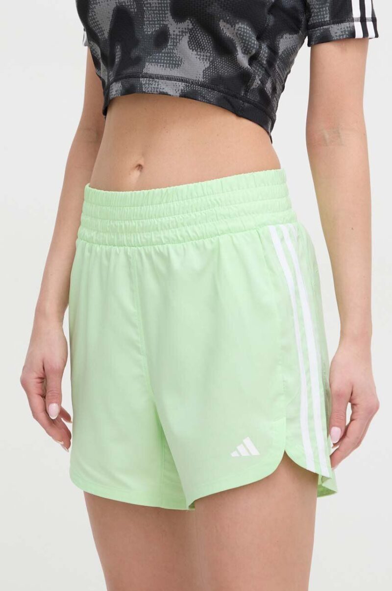 adidas Performance pantaloni scurți de antrenament Pacer culoarea verde