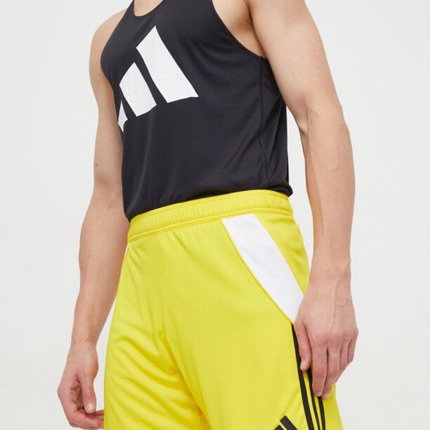 adidas Performance pantaloni scurți de antrenament Tiro 24 culoarea galben IS1409