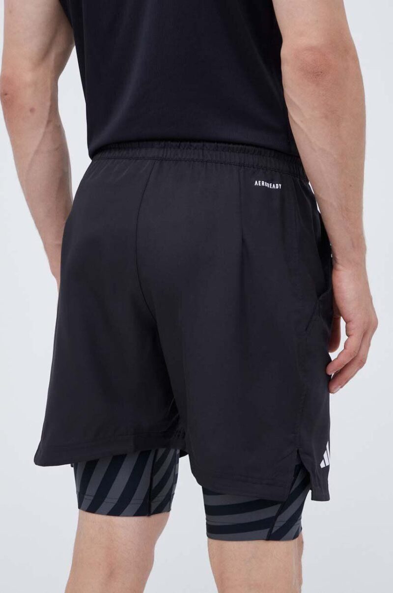 adidas Performance pantaloni scurți de antrenament culoarea negru preţ