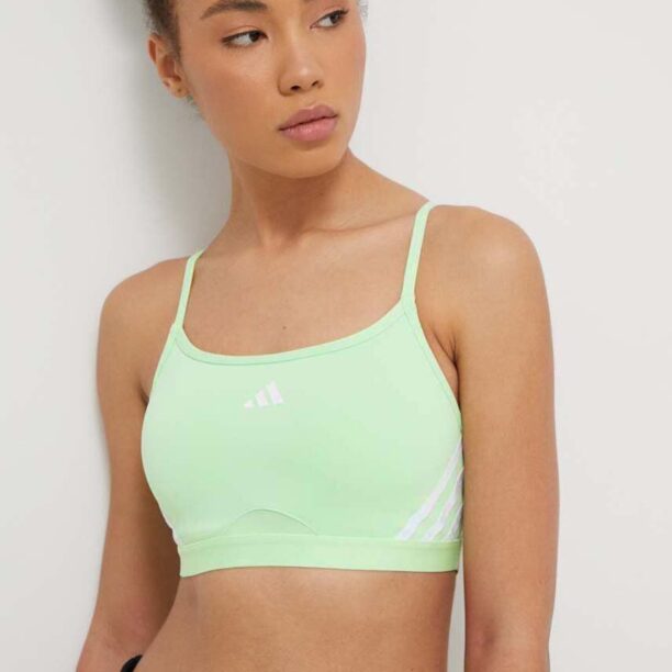 adidas Performance sutien sport Aeroreact culoarea verde IU1718