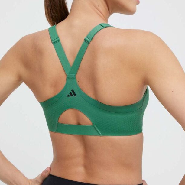 adidas Performance sutien sport Luxe culoarea verde