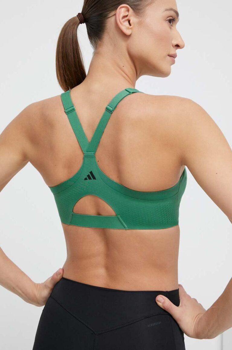 adidas Performance sutien sport Luxe culoarea verde