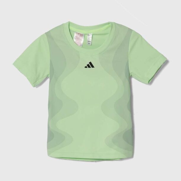 adidas Performance tricou copii culoarea verde