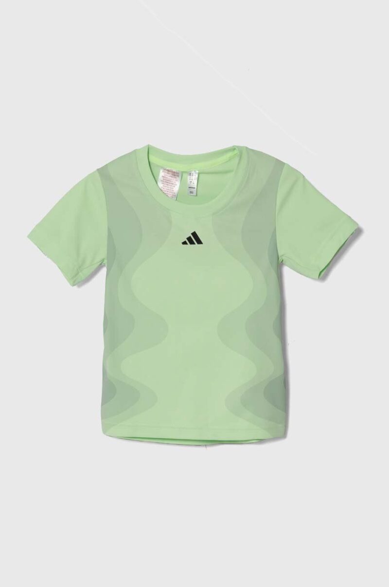 adidas Performance tricou copii culoarea verde