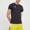 adidas Performance tricou de alergare Adizero culoarea negru