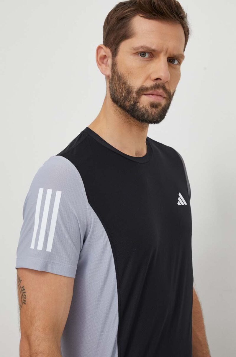 adidas Performance tricou de alergare Own the Run culoarea negru