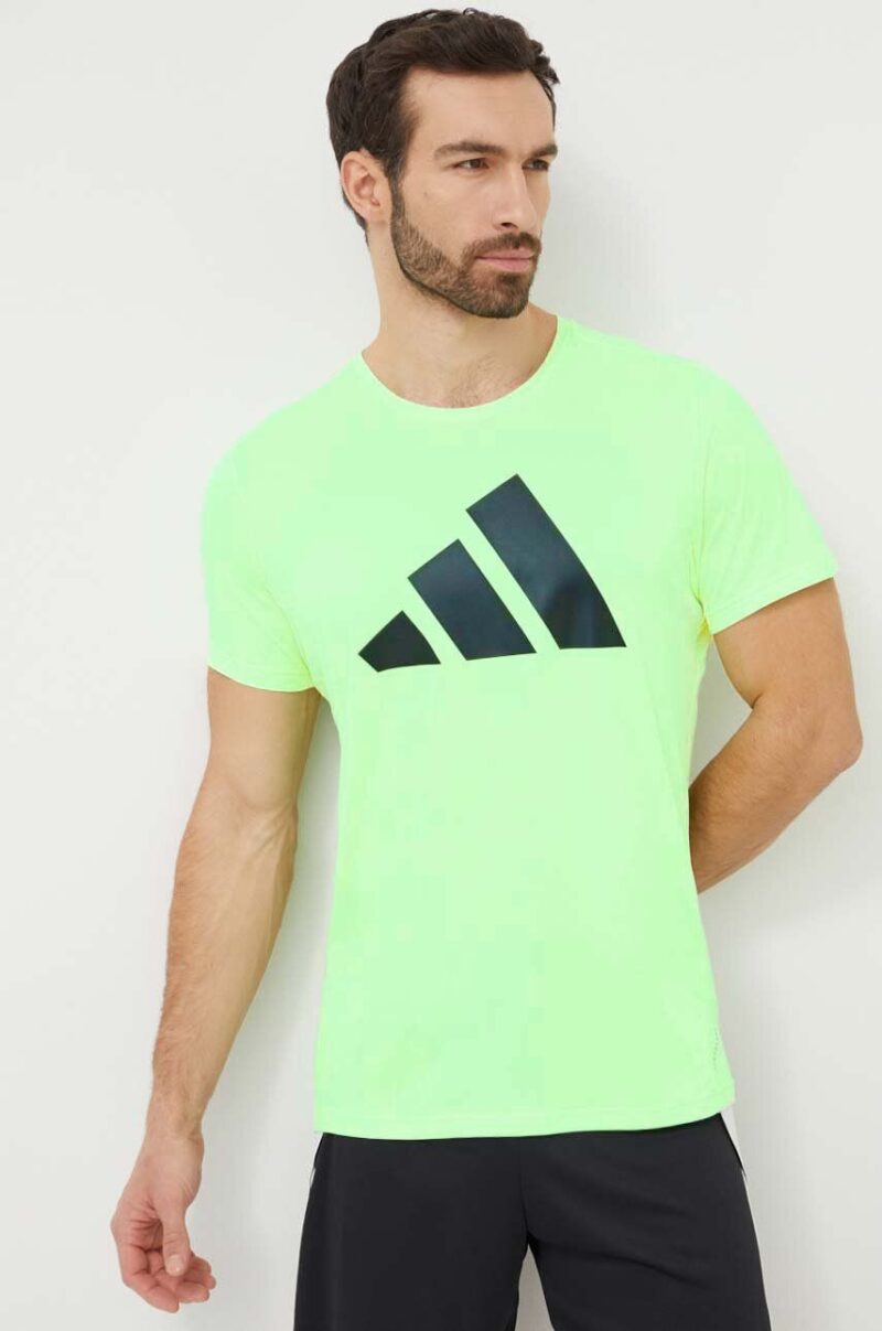 adidas Performance tricou de alergare Run It culoarea verde