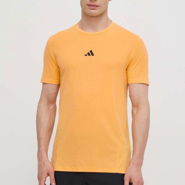 adidas Performance tricou de antrenament D4T culoarea galben