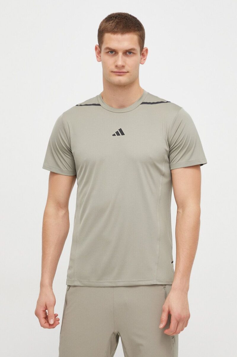 adidas Performance tricou de antrenament D4T culoarea verde