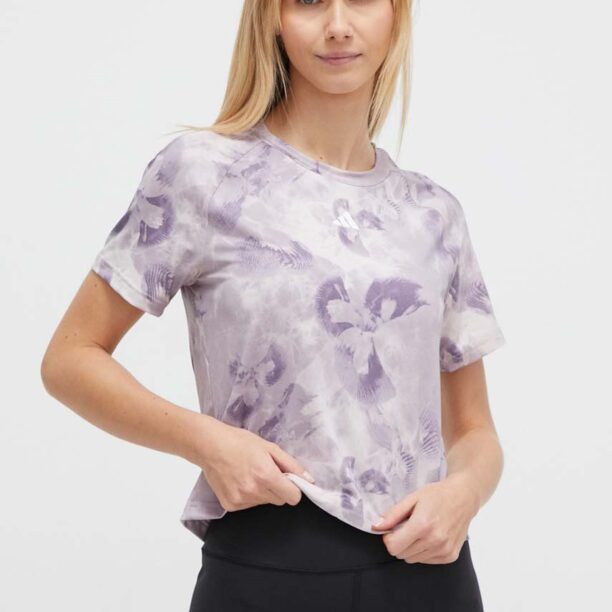 adidas Performance tricou de antrenament Flower culoarea violet IN6765