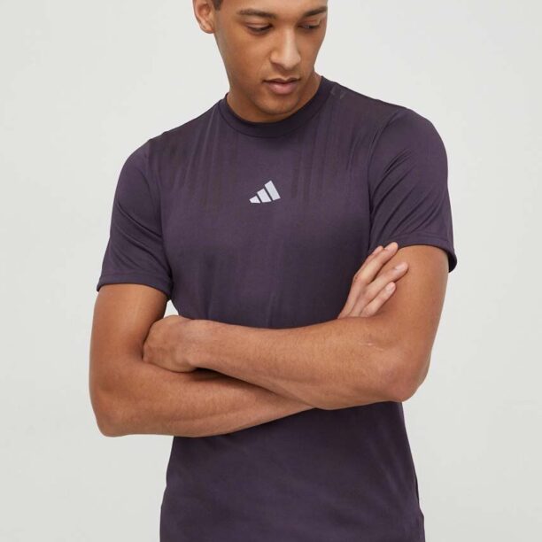 adidas Performance tricou de antrenament HIIT culoarea violet