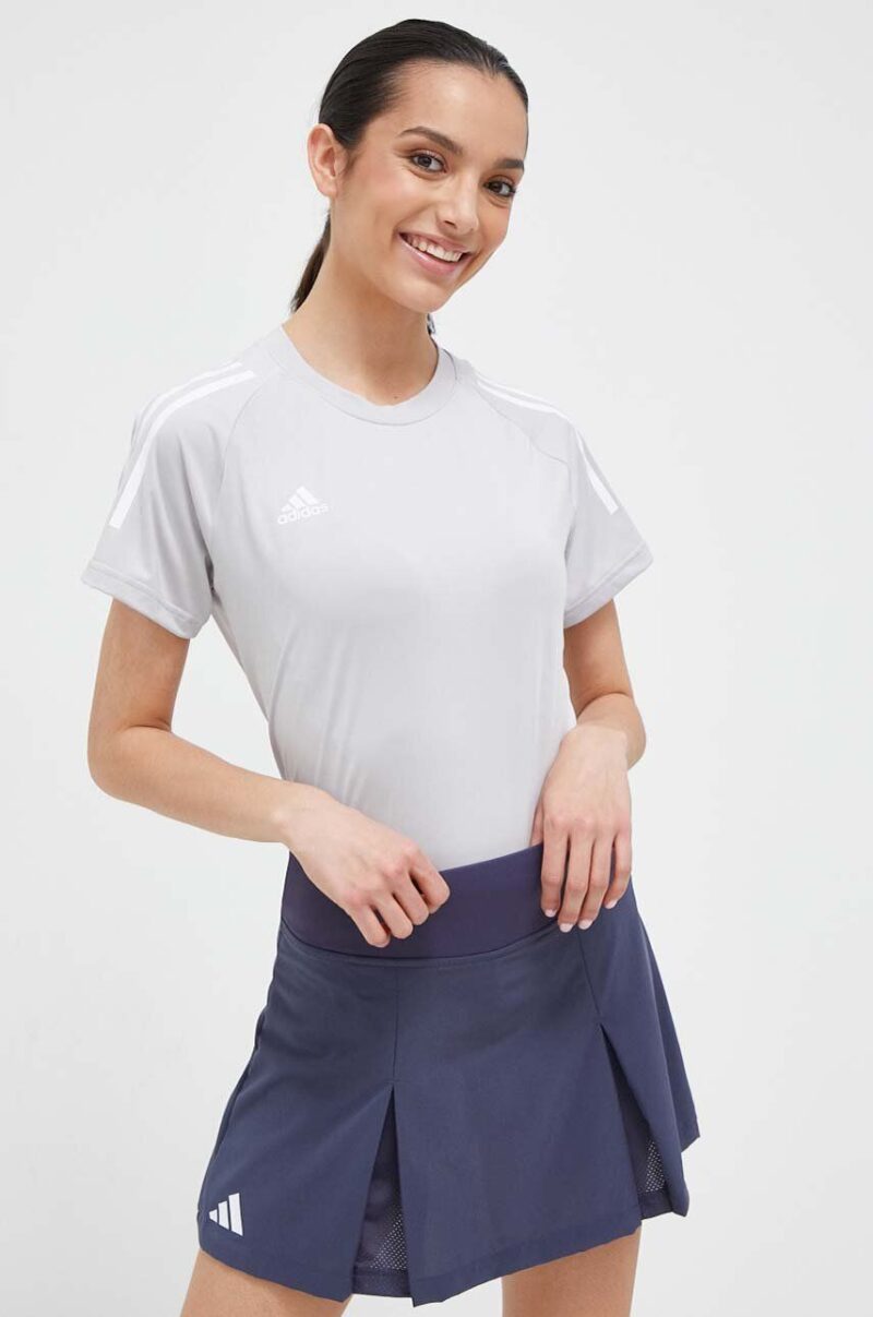 adidas Performance tricou de antrenament Hilo culoarea gri