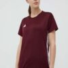 adidas Performance tricou de antrenament Tabela 23 culoarea bordo IB4930