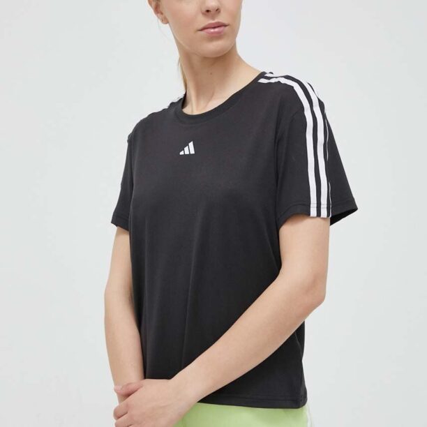 adidas Performance tricou de antrenament Training Essentials culoarea negru