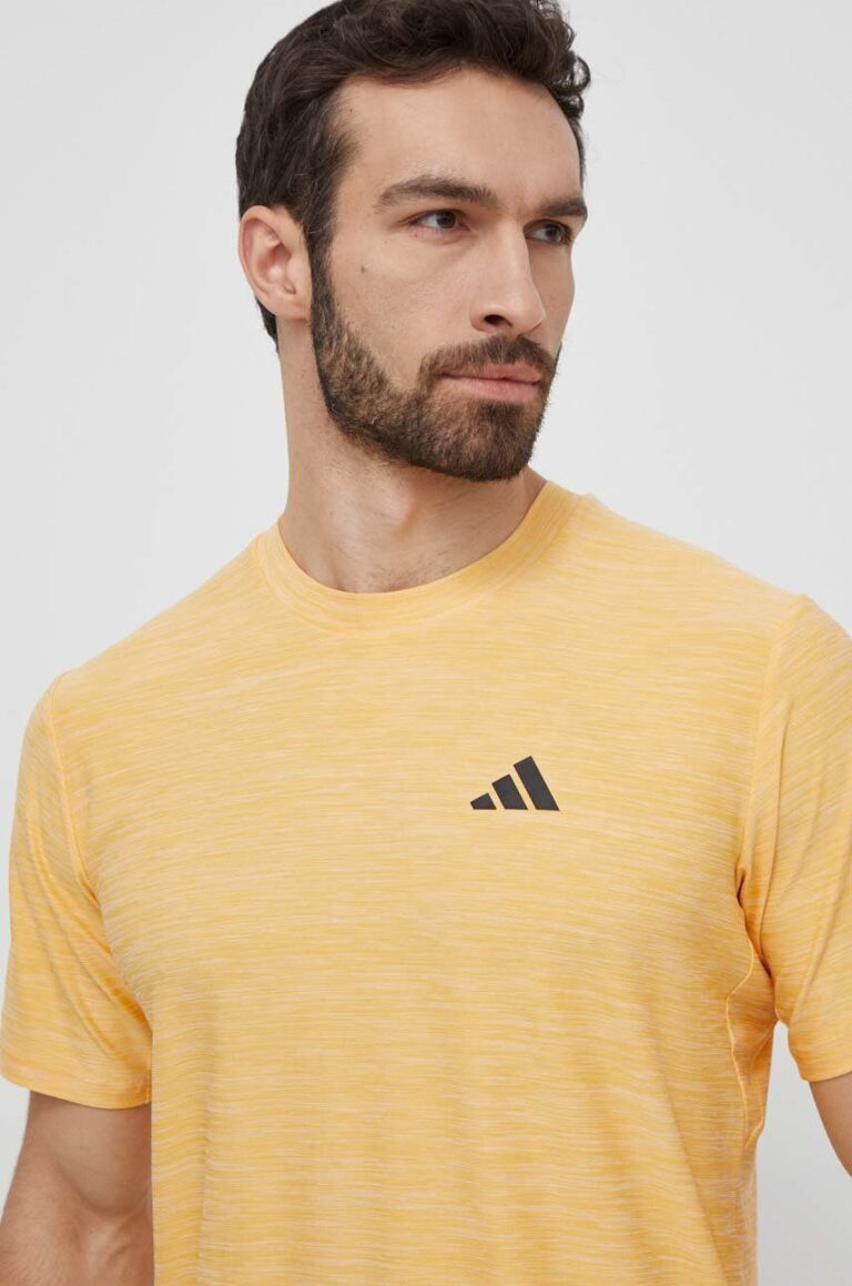 adidas Performance tricou de antrenament culoarea galben