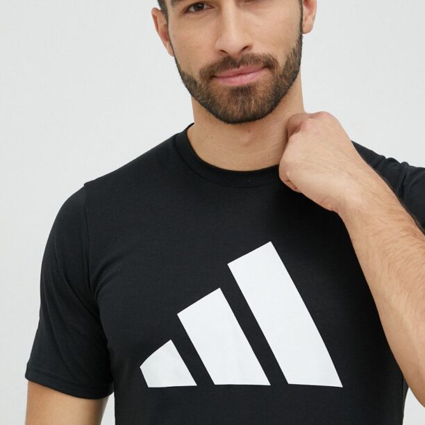 adidas Performance tricou de antrenament culoarea negru