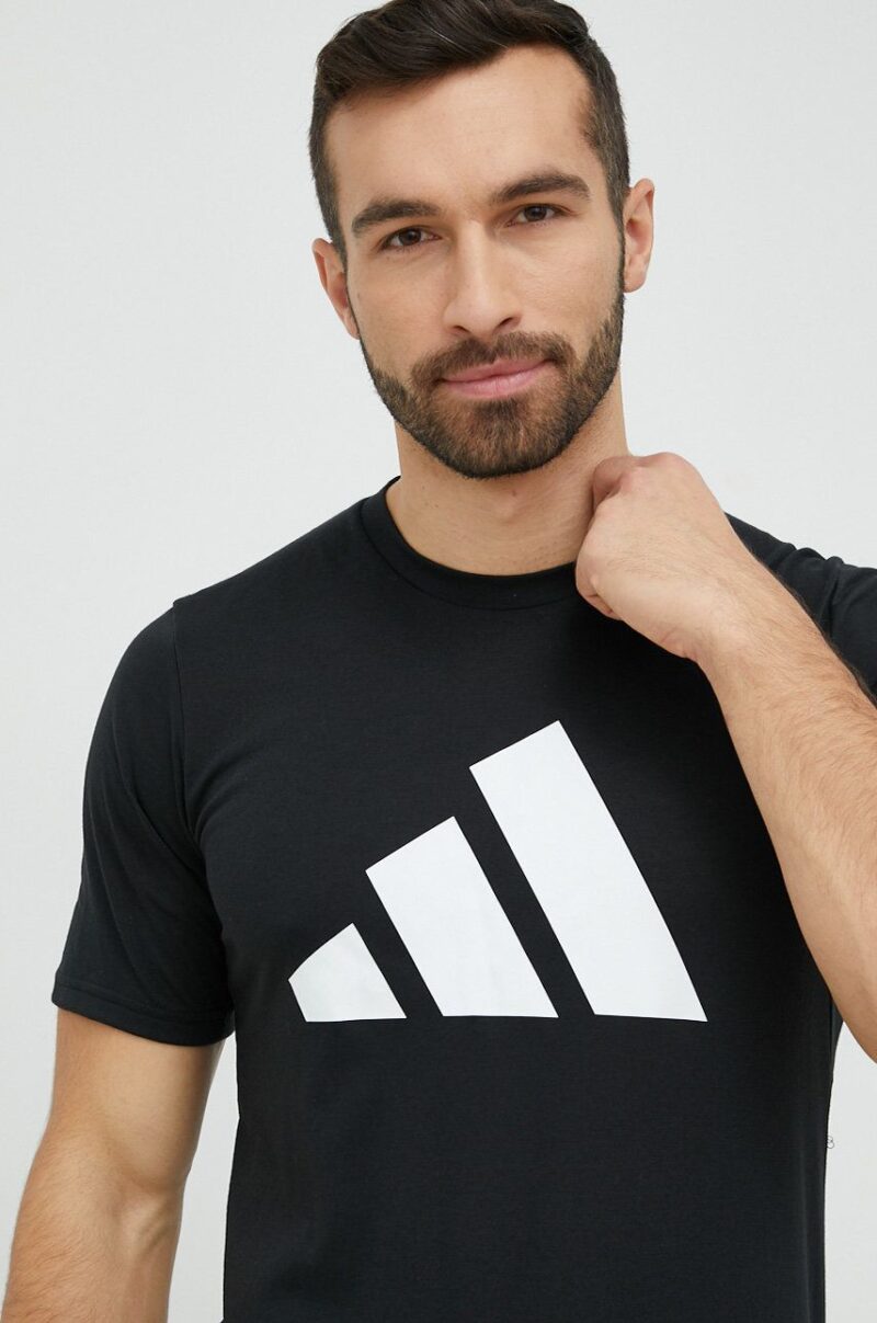 adidas Performance tricou de antrenament culoarea negru