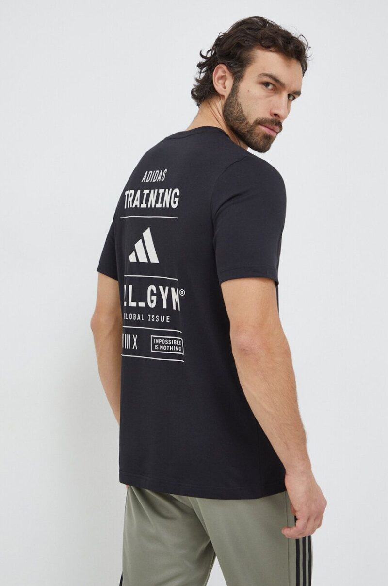 adidas Performance tricou de antrenament culoarea negru