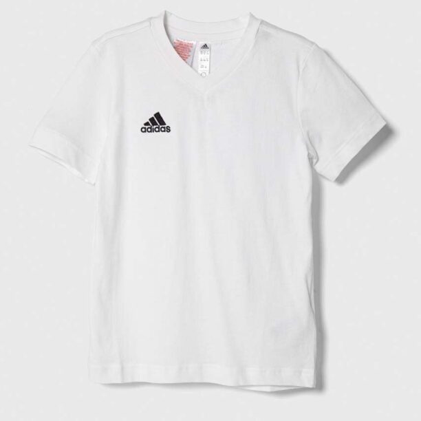 adidas Performance tricou de bumbac pentru copii ENT22 TEE Y culoarea alb