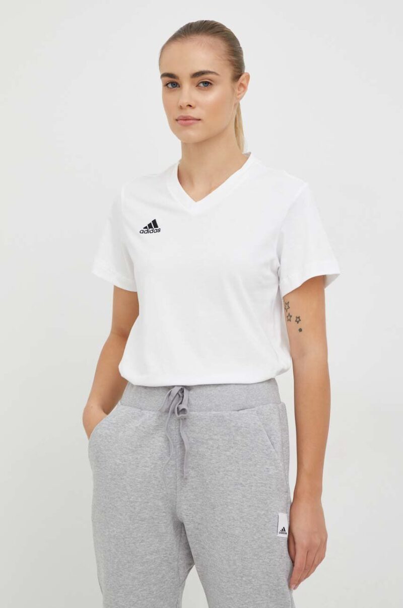 adidas Performance tricou din bumbac culoarea alb HC0442