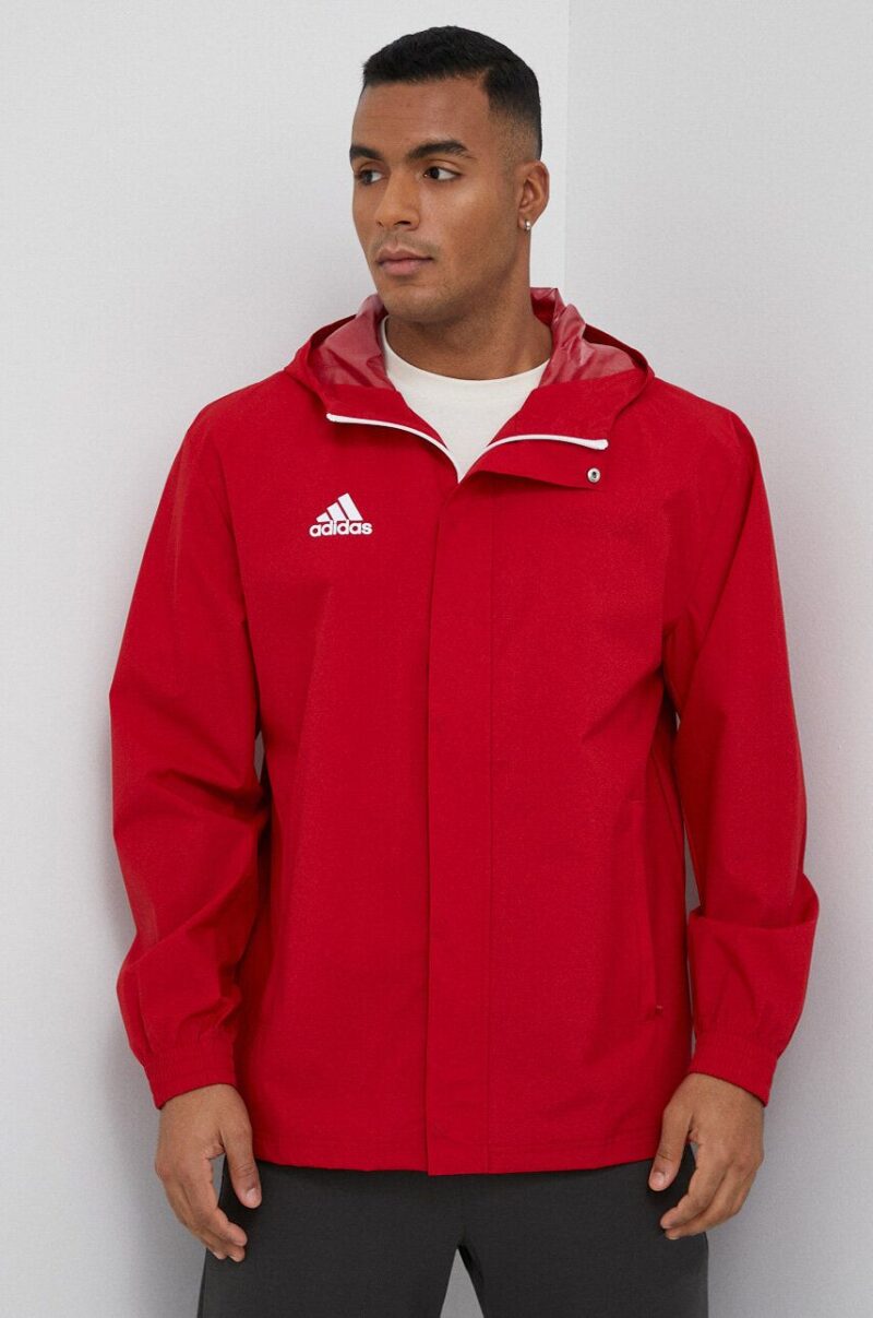 adidas Performance windbreaker Entrada 22 culoarea roșu