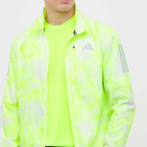 adidas Performance windbreaker Own the Run culoarea verde