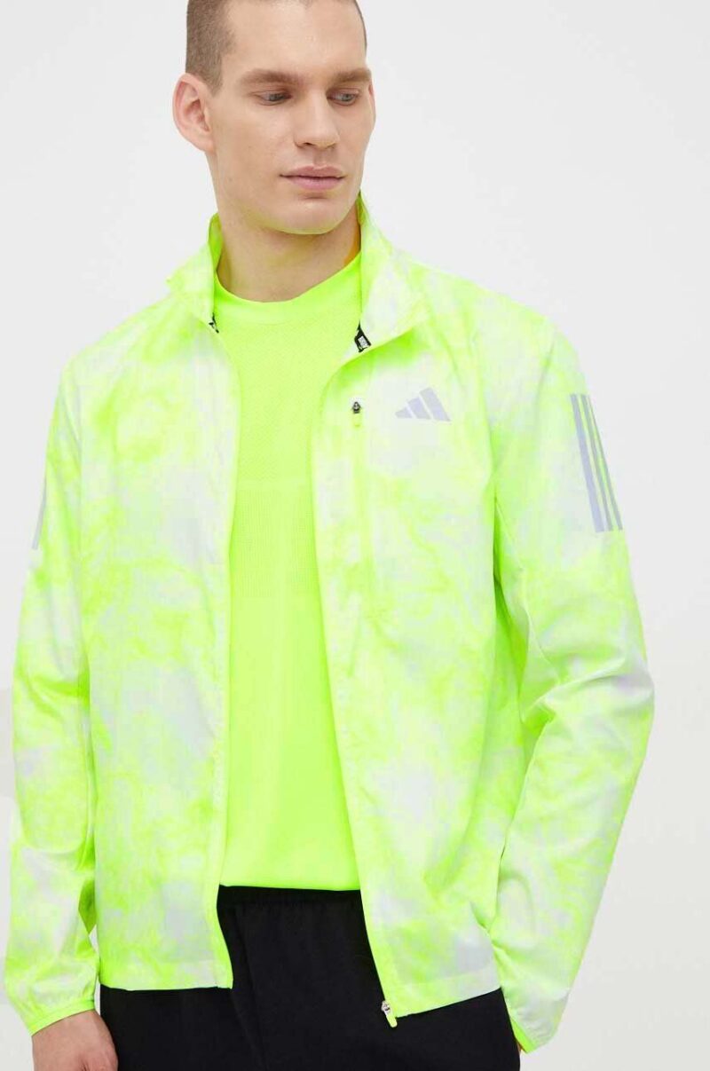 adidas Performance windbreaker Own the Run culoarea verde