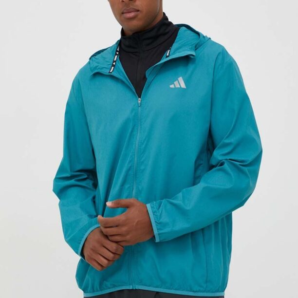 adidas Performance windbreaker Run It culoarea turcoaz