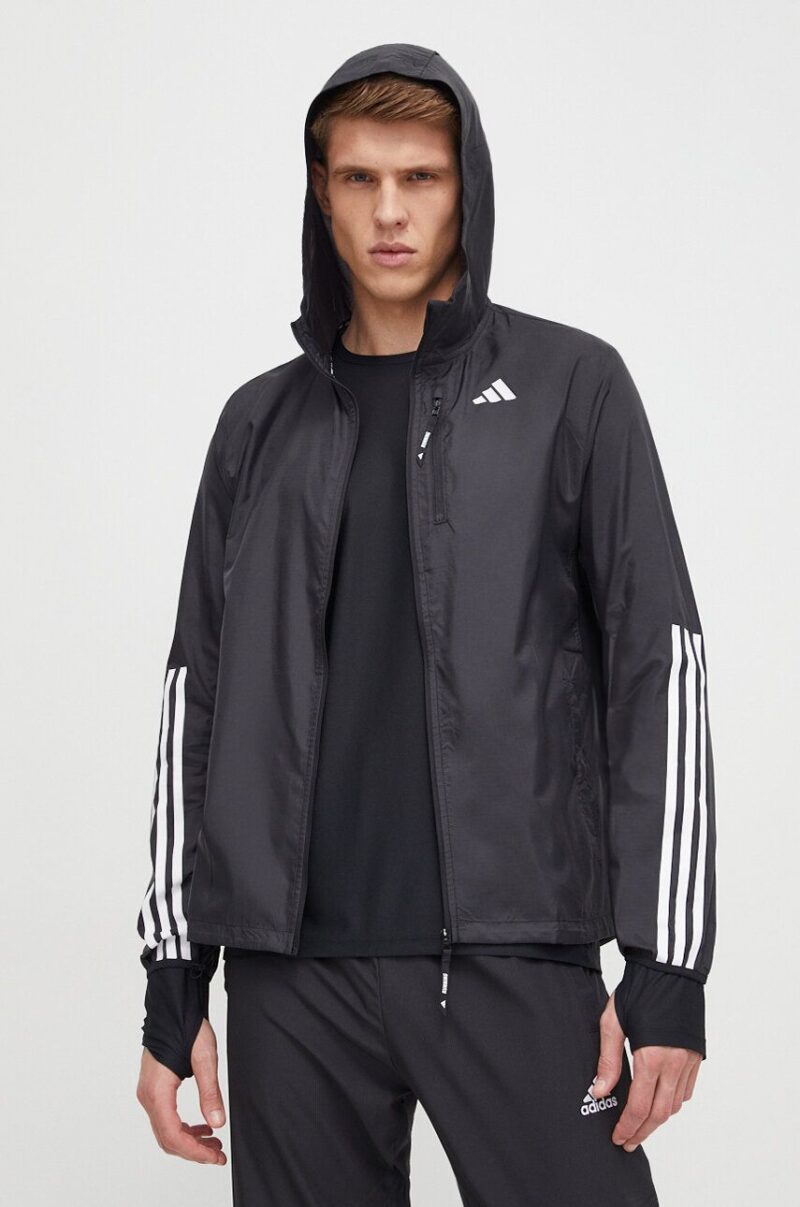 adidas Performance windbreaker culoarea negru