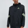 adidas Performance windbreaker culoarea negru