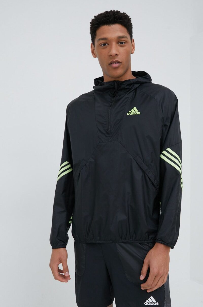 adidas Performance windbreaker culoarea negru