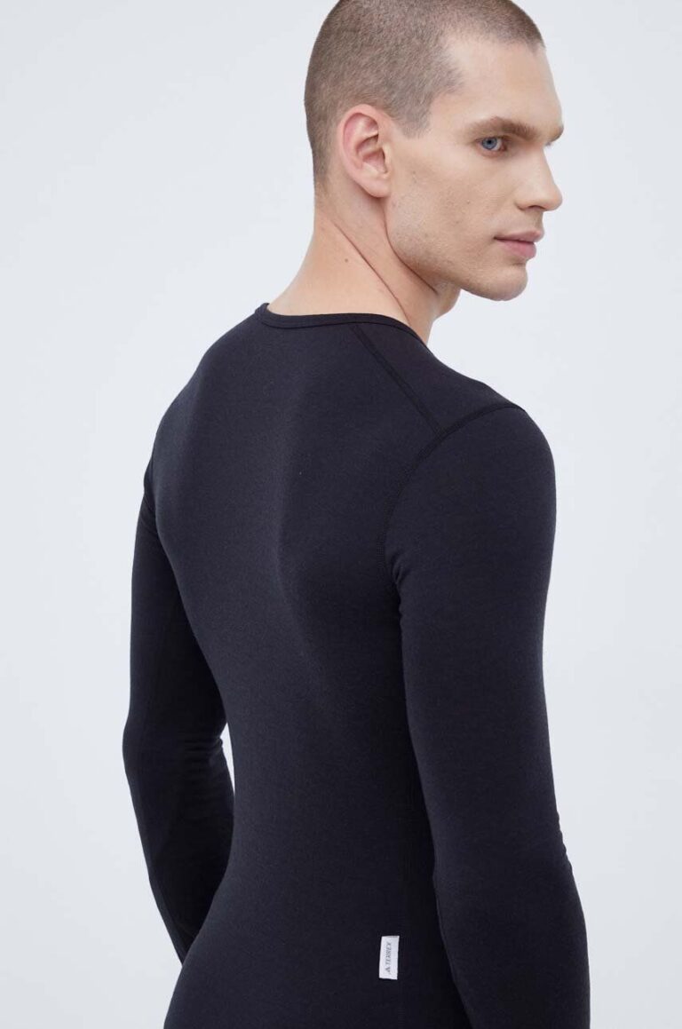 adidas TERREX longsleeve funcțional Xperior Merino 200 culoarea negru preţ