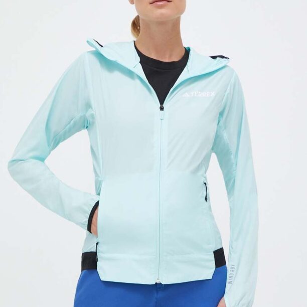 adidas TERREX windbreaker Xperior culoarea turcoaz