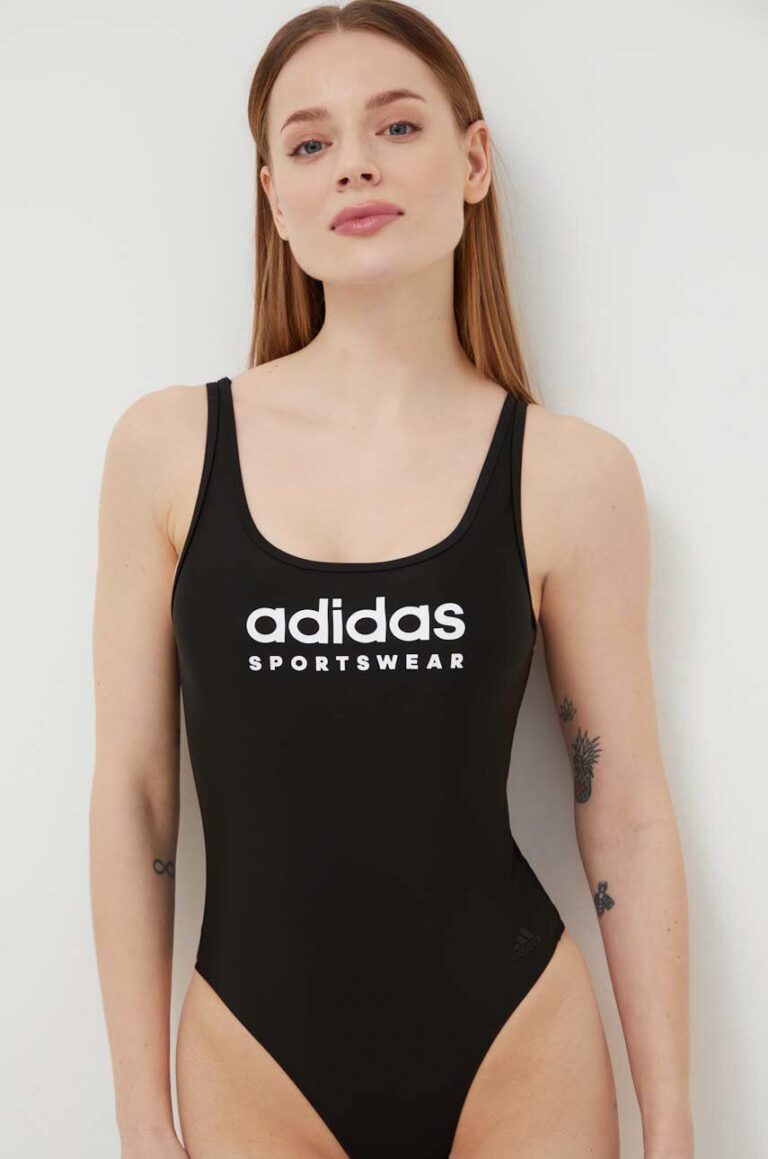 adidas costum de baie dintr-o bucată culoarea negru