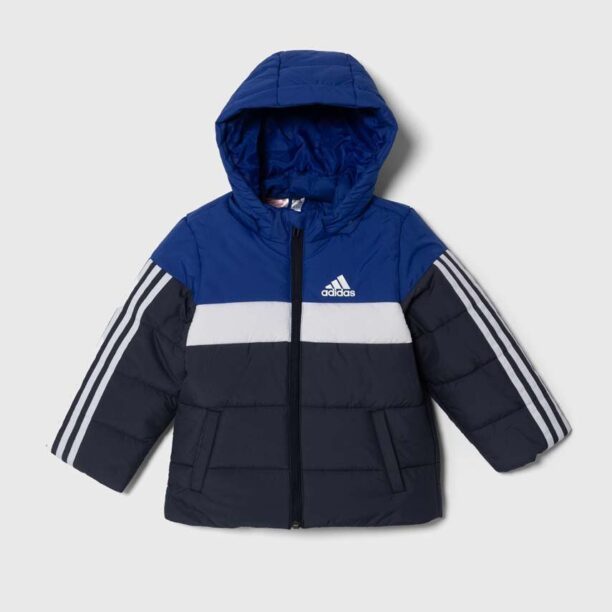 adidas geaca copii culoarea albastru marin