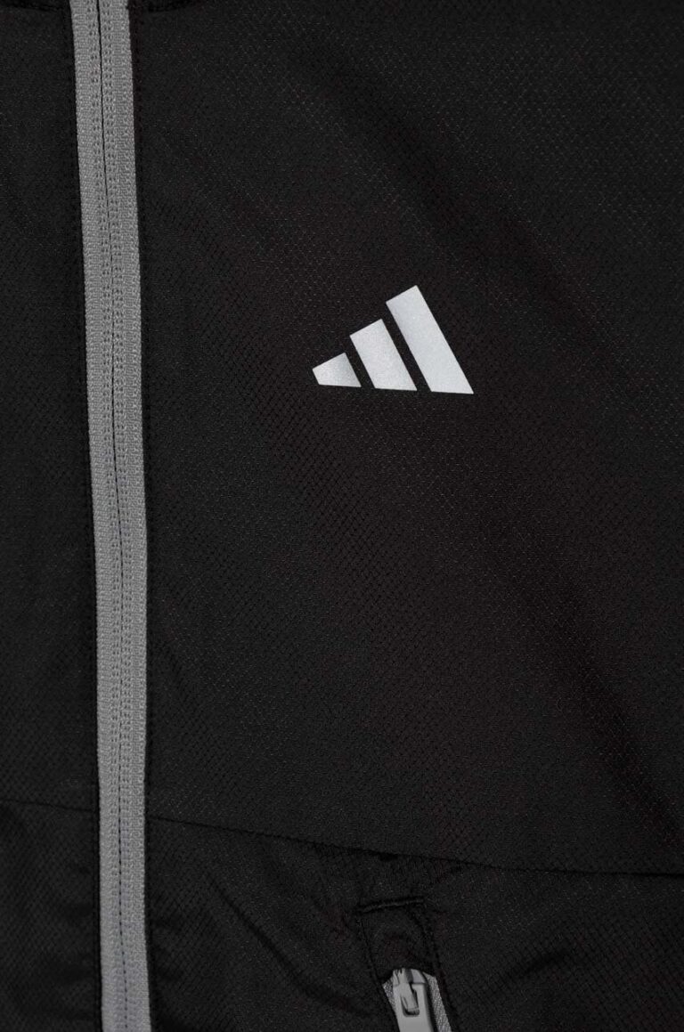 adidas geaca culoarea negru preţ