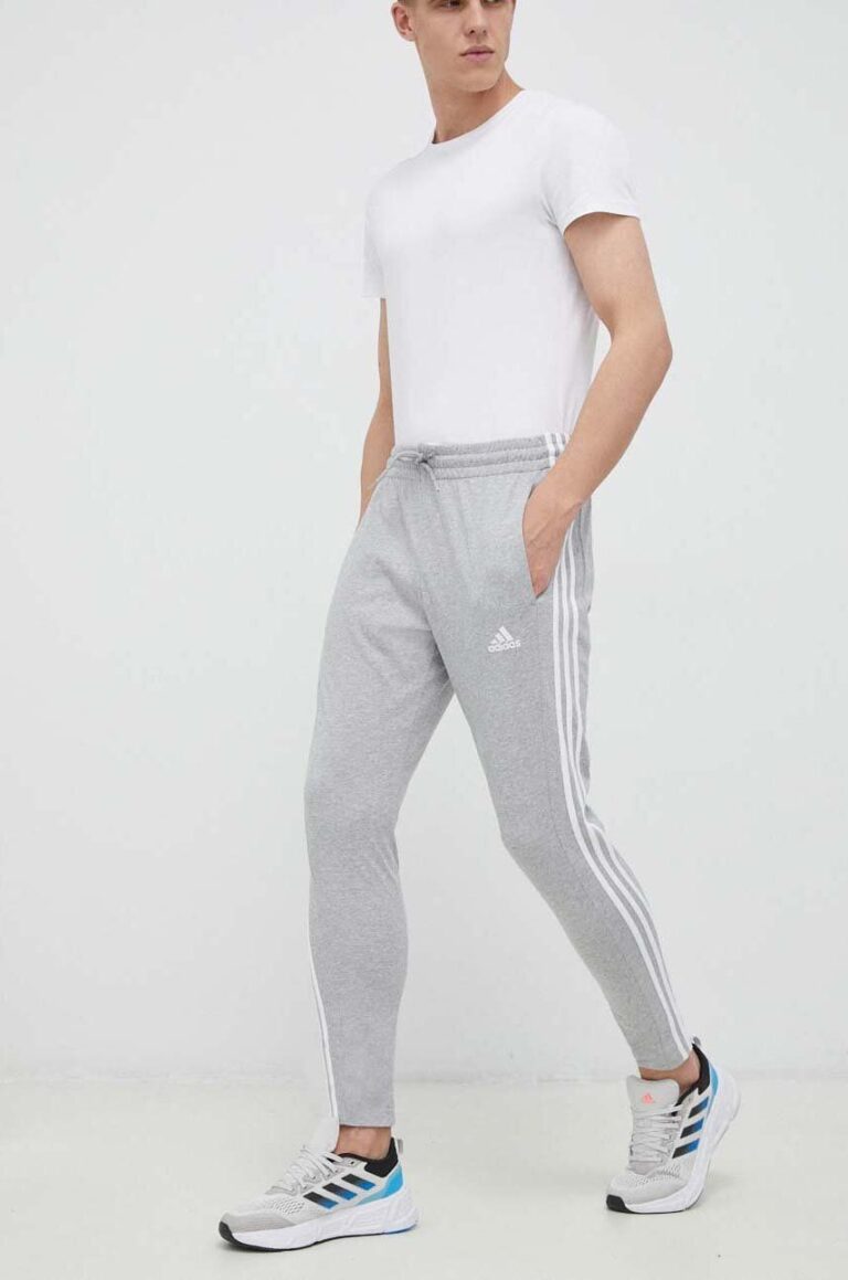 adidas pantaloni de antrenament Essentials culoarea gri