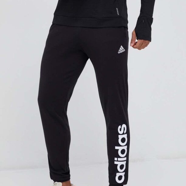 adidas pantaloni de antrenament culoarea negru