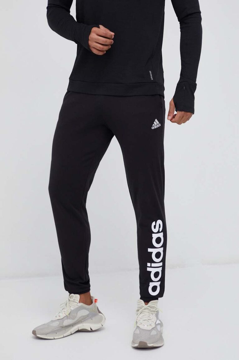 adidas pantaloni de antrenament culoarea negru