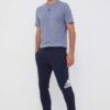 adidas pantaloni de trening culoarea albastru marin